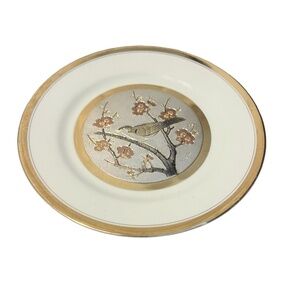 Pair Vintage Art of Chokin Japan Limited Edition 24K Gold Gilded  9" & 6" Plates